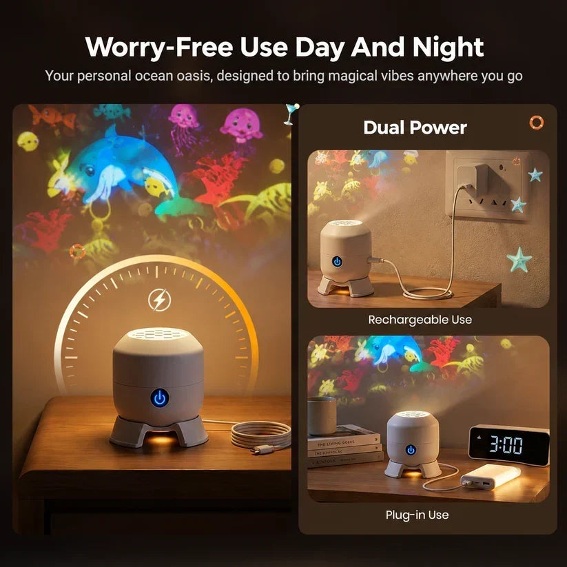 ✨HOT SELL 60% Off TODAY✨Ocean World Night Light Rotating Projector