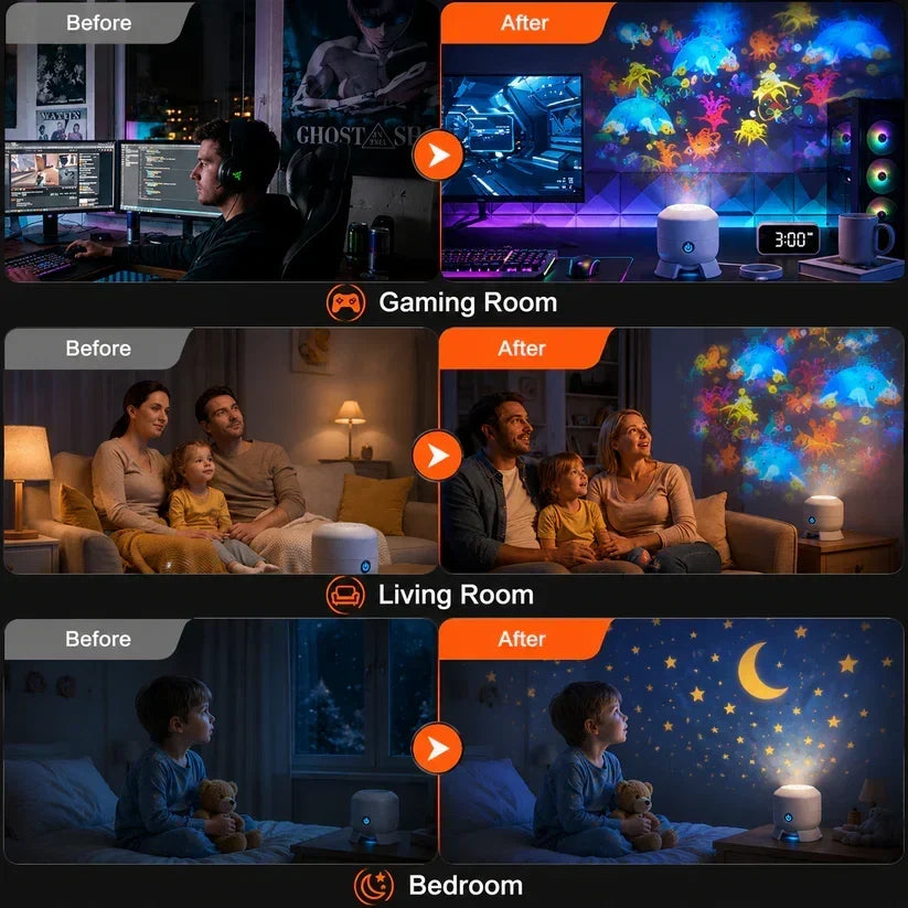✨HOT SELL 60% Off TODAY✨Ocean World Night Light Rotating Projector
