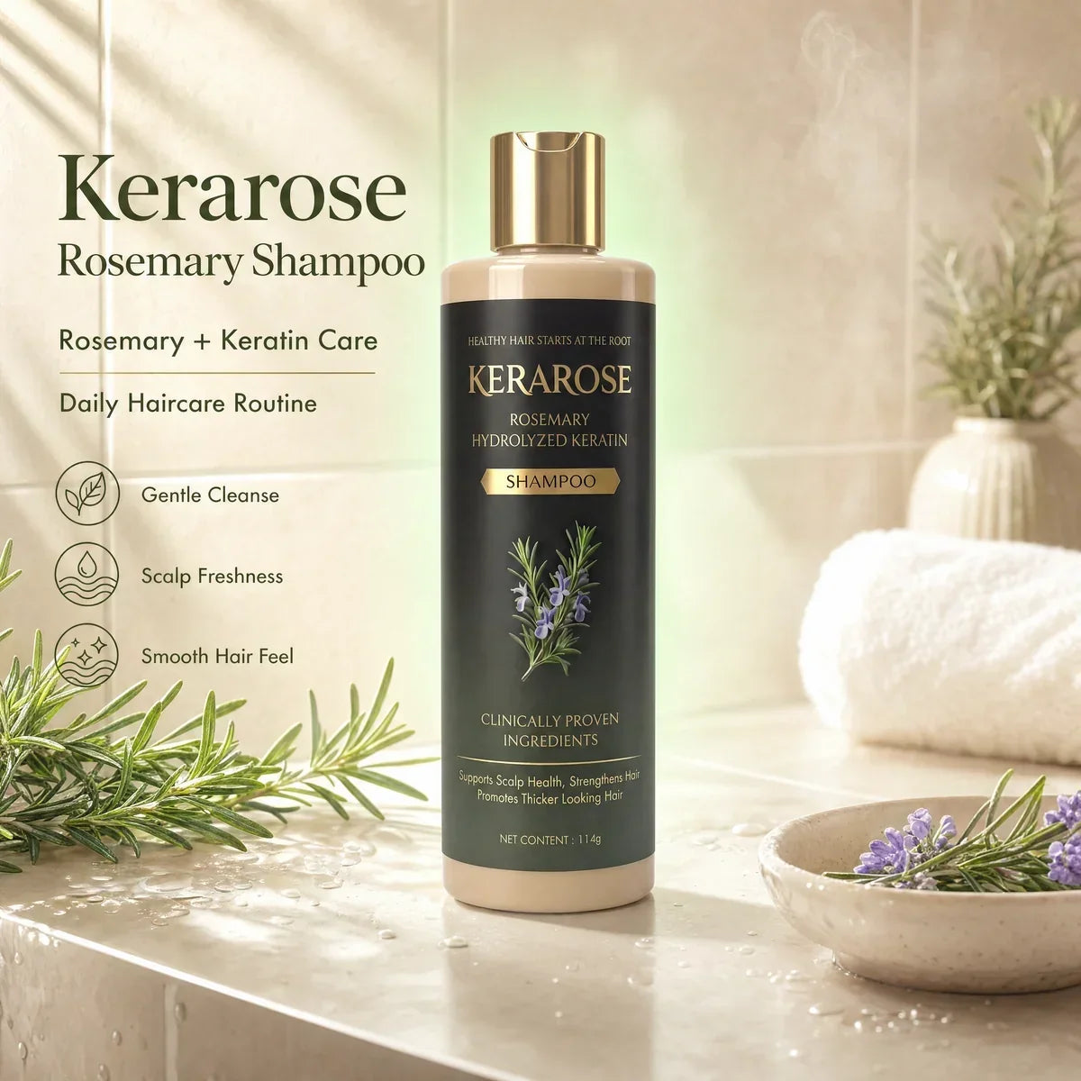 ✨HOT SELL 50% Off TODAY✨ BUY 1 GET 1 FREE ✨ LIMITED OFFER❄️💆| Kerarose Rosemary Shampoo For Hair Growth